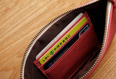 Genuine Leather billfold Long Wallet Zipper Slim Wallet Coin Change Card Wallet Purse For Women