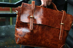 Cool Leather Mens Briefcase Messenger Bags Handbag Shoulder Bag for men
