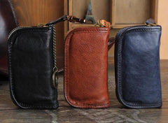 Handamde Genuine Leather Mens Cool Key Wallet Car Key Holder Car Key Case for Men