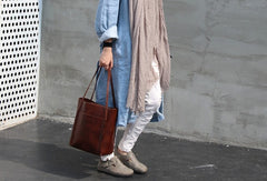 Stylish LEATHER Brown WOMEN Tote Bag Tote Shoulder Purses FOR WOMEN