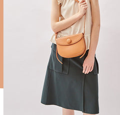 Cute Leather Red Brown Womens Saddle Purse Saddle Shoulder Bag for Women