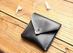Cute LEATHER Womens Small Envelope Change Wallet Leather Card Wallet FOR Women