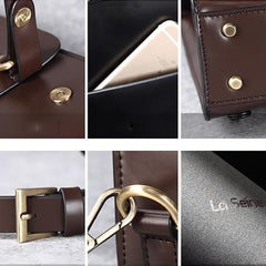 Best Leather Satchel Laptop Backpack Bag - Annie Jewel