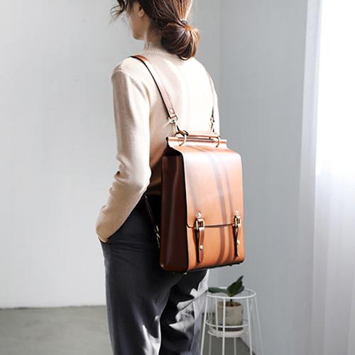 Satchel leather backpack deals