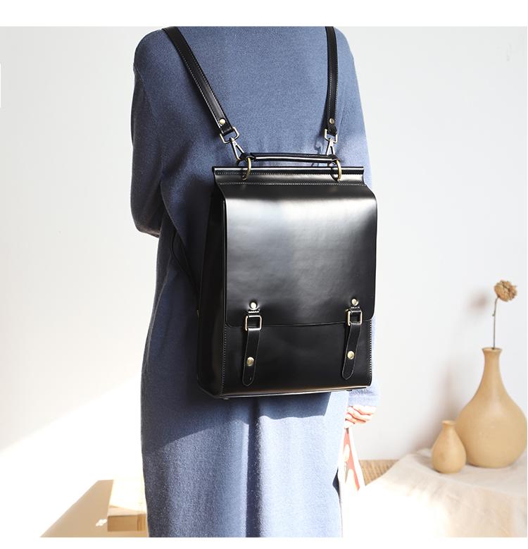 best womens leather backpacks Best Coffee Leather Womens Satchel Backpack Laptop Leather Black School Backpack for Women