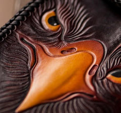 male wallet with chain​ Tooled Leather Wallet Eagle Biker Chain Wallets Cool Leather Wallet With Chain Wallet for Men