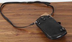 Handmade Genuine Leather Mens Cool Chest Bag Sling Bag Crossbody Bag Travel Bag Hiking Bag for men