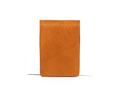 Badass Leather Mens Card Wallet Front Pocket Wallets Small Slim Wallet Change Wallet for Men