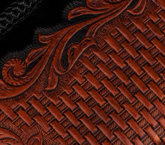 Handmade Leather Men Tooled Eagle Cool Leather Wallets Long Clutch Wallets for Men