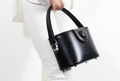Genuine Leather Doctor Bag Bucket Bag Handbag Shoulder Bag for Women Leather Crossbody Bag - EverHandmade