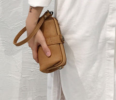 Vintage LEATHER Womens Wristlet Bag Doctor Long Wallet Mini Shoulder Bag FOR Women