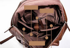 Handmade Leather Large Travel Bag Backpack Bag Shoulder Bag Laptop Women Leather Purse
