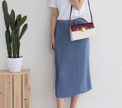 Cute Leather Womens Stylish White Handbag Crossbody Purse Barrel Shoulder Bag for Women