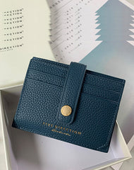 Cute Women Dark Gray Leather Small Card Holders Card Wallet Slim Card Holder Credit Card Holder For Women