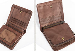 Handmade Genuine Leather Wallet billfold Leather Wallet Slim Bifold Wallet Bag For Women - EverHandmade
