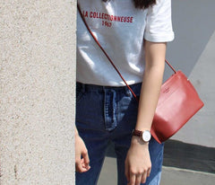 Cute Leather Red Green Womens Small Crossbody Purse Mini Shoulder Bag for Women