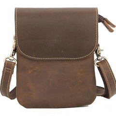 Cool Black Leather Mens Small Vertical Courier Bag Brown Messenger Bags Blue Postman Bag For Men