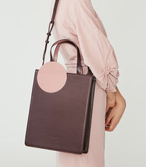 Stylish Leather Purple Blue Womens Tote Handbag Purse Shoulder Bag for Women