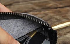 Handamde Genuine Leather Mens Cool Key Wallet Card Slim Wallet Key Holder Car Key Case for Men