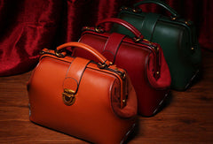 Handmade Leather handbag doctor bag shoulder bag for women leather bag