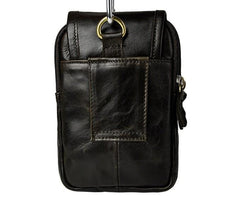 Small Mens Leather Belt Pouch Side Bag Holster Belt Case Waist Pouch for Men