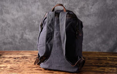 Cool Canvas Leather Mens Backpack Large Travel Backpacks Hiking Backpack for Men