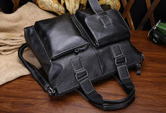 Vintage Leather Mens Briefcase Business Bag Work Bag For Men