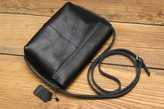 Black LEATHER WOMEN SHOULDER BAG Messenger Bag Crossbody Purses FOR WOMEN