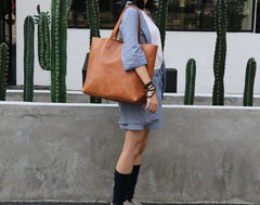Stylish LEATHER Large Brown WOMEN Tote Bags Tote Shoulder Purse FOR WOMEN