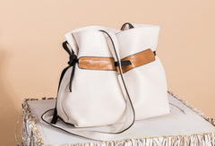 Handmade Genuine Leather Shopper Bag Bucket Bag Shoulder Bag Purse For Women - EverHandmade