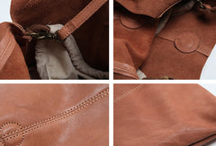Handmade Genuine Leather Handbag Tote Bag Shopper Bag Shoulder Bag Purse For Women