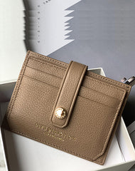 Cute Women Mocha Green Sheepskin Card Holder Slim Card Wallet Mocha Green Small Card Holder Credit Card Holder For Women
