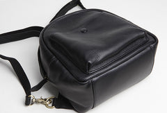 Genuine Leather Cute Backpack Bag Shoulder Bag Red Black Women Leather Purse