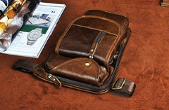 Cool Leather Drop Leg Bag Belt Pouches Mens Waist Bag Shoulder Bag for Men