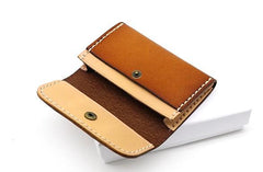 Leather Mens Card Wallet Front Pocket Wallets Small Slim Wallets Change Wallet for Men