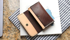 Leather Mens Card Wallet Front Pocket Wallets Small Slim Wallets Change Wallet for Men