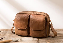 Cool Small Leather Mens Shoulder Bags Messengers Bag for Men