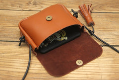 Cute LEATHER WOMEN Mini SHOULDER BAG Tassels Small Crossbody Purses FOR WOMEN