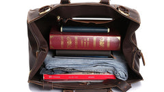 Vintage Leather Mens Large Weekender Bag Travel Bag Duffle Bag