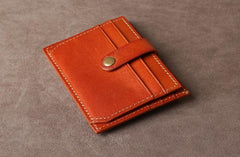 Leather Mens Cool Front Pocket Wallet Small Leather Wallet Men billfold Wallets  for Men