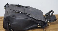 Vintage Mens Leather 15inch Laptop Backpack Leather School Backpack Travel Backpack for Men