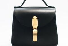 Handmade Leather Handbag Round Bag Purse Crossbody Shoulder Bag for Girl Women Lady