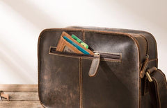 Cool Leather Mens Small Messenger Bags Shoulder Bag  for Men
