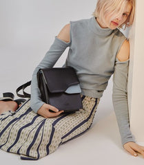 Stylish Leather White Black Womens Shoulder Bag Crossbody Bag Purse for Women