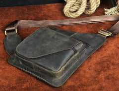 Leather Mens Chest Bag Sling Bag Sling Shoulder Bag Sling Backpacksfor men