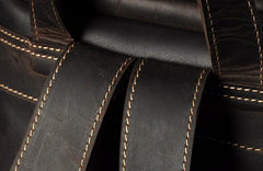 Leather Mens Cool Backpack Large Coffee Travel Backpack School Backpack for men