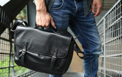 Cool Leather Mens Messenger Bag Briefcase Shoulder Bag for men