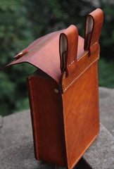 Handmade Leather Belt Pouch Mens Brown Waist Bag CIGARETTE Pouch for Men