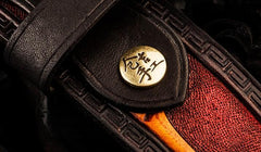 Handmade Leather Tooled Chinese Dragon Mens Belt Custom Cool Leather Men Belts for Men