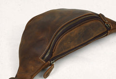 Cool Mens Leather Belt Bag Fanny Pack Waist Bag For Men
